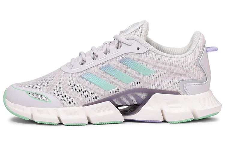 Adidas Climacool comfortable and versatile fabric wear-resistant low-top casual running shoes women's white blue purple