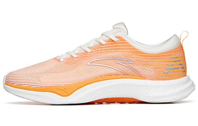ANTA Four Generations Of Hydrogen Running Shoes Men's Low Top Ivory White/Yellow Orange
