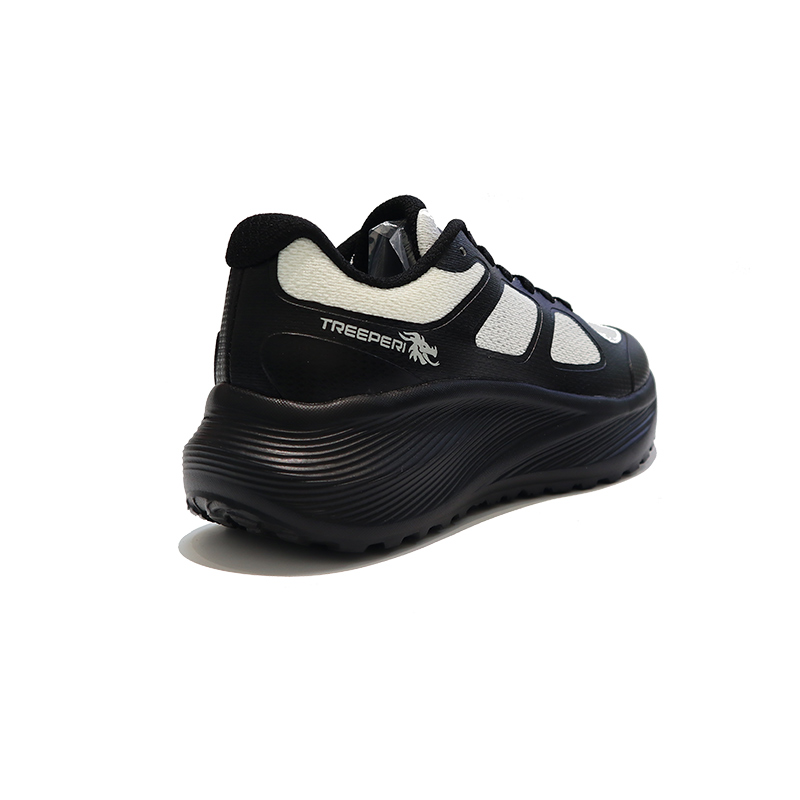 TREEPERI Running Shoes Unisex Low Top Black/White