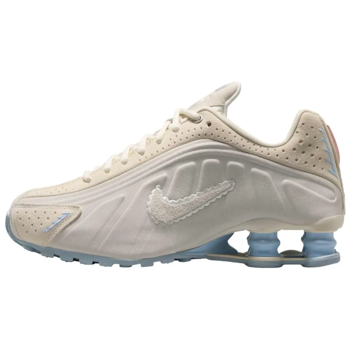 Nike Shox R4 Low top Casual Sprint Running Shoes Women's Beige Brown