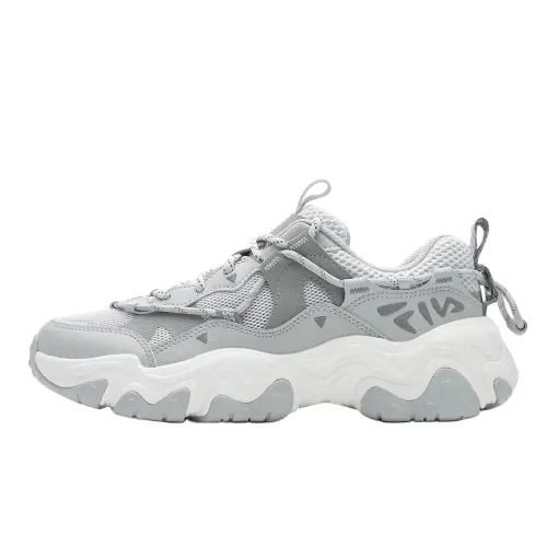 FILA FLUID 5 Synthetic Leather Breathable Low top Casual City Commuting Running Shoes Women's Gray