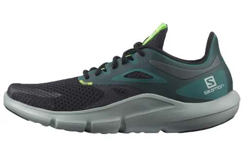 SALOMON Fabric Abrasion Resistant Low top Running Shoes Men's Black Green