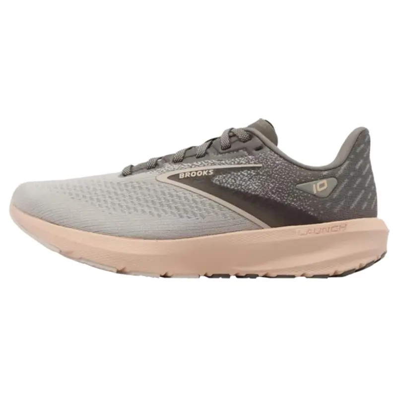 Brooks Launch 10 Grey Crystal Grey Pale Peach Women's
