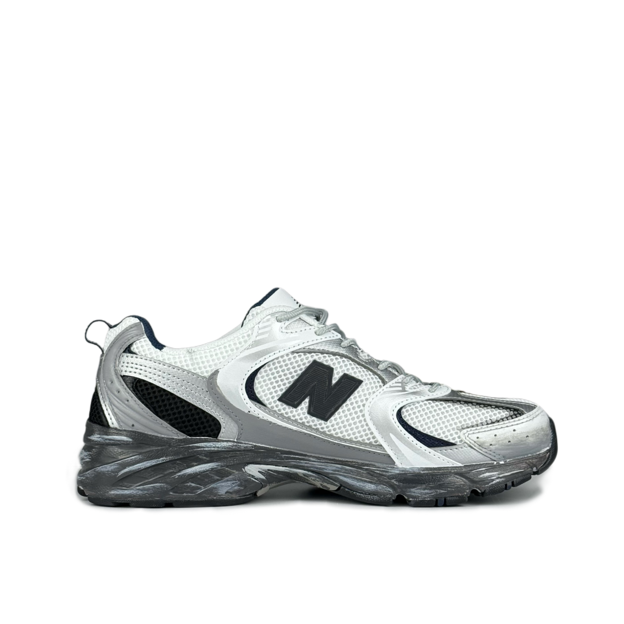 New Balance NB 530 Fabric Abrasion Resistant Low top Casual Running Shoes Unisex White Gray