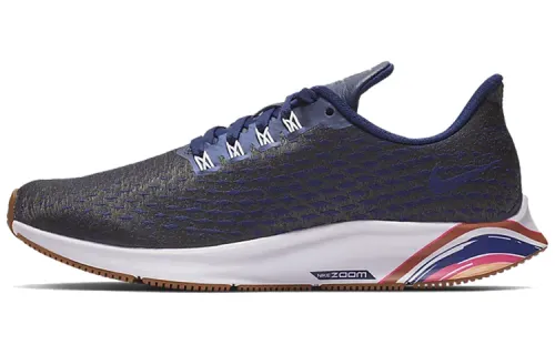 Nike Air Zoom Pegasus 35 Speedy Foam Comfortable and versatile Fabric Non-slip Wear-resistant Lightweight Low-top Marathon Running Shoes Women's Obsidian