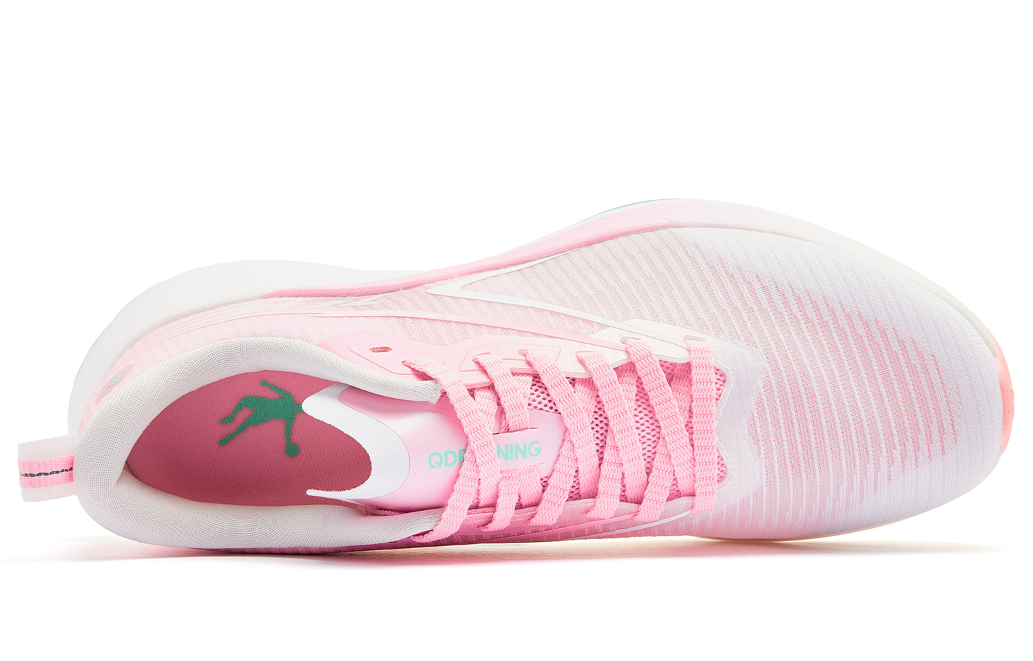QIAODAN Balance Lightweight Low top Q KUNGFU PRO Casual Running Shoes Men’s White Cherry Blossom Pink