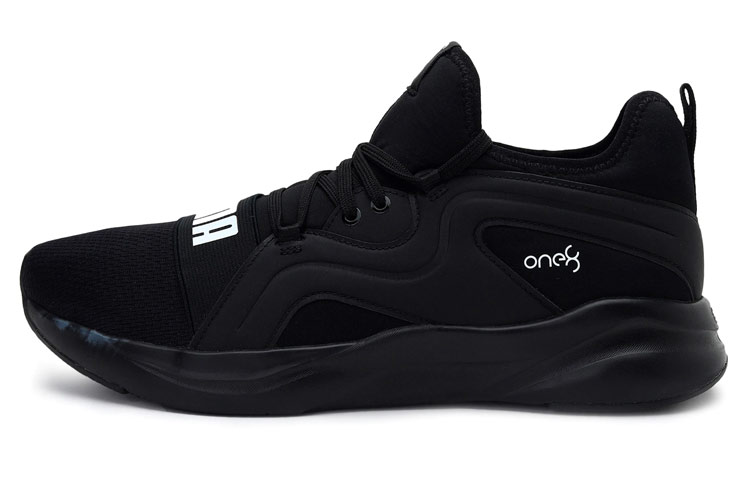 PUMA Softride Rift Comfortable Fabric Slip Resistant, Abrasion Resistant, Lightweight Low top Running Shoes Men's Black