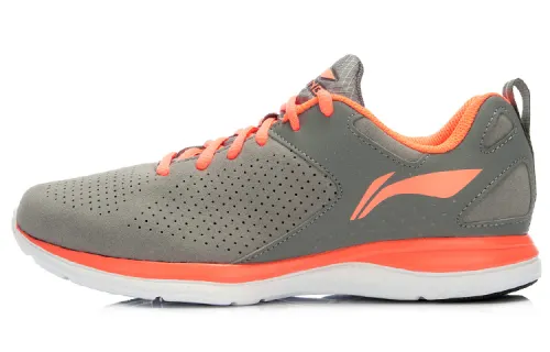 Li Ning Hongyan Lightweight Low top Running Shoes Women's Gray Orange