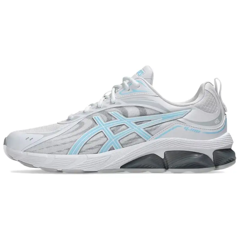 Asics Gel Quantum 180 8 Artificial Leather Cushioning Casual Running Shoes Men's White Gray