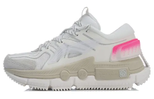 Li Ning Kuafu Running Shoes Women's Low Top White/Grey/Powder