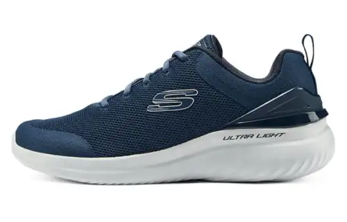 Skechers Fabric Low top Casual Running Shoes Men's Blue