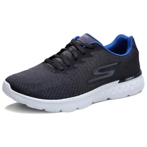 Skechers Go Run 400 Abrasion Resistant Lightweight Rebound Low top Running Shoes Men's Gray Blue