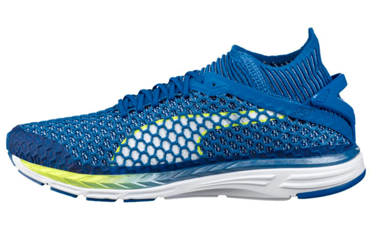 PUMA Speed Ignite Netfit 2 Slip Resistant Abrasion Resistant Low top Running Shoes Men's Blue