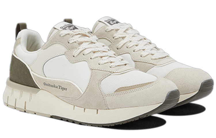 Onitsuka Tiger Bravon Shoes ‘White Beige Green’