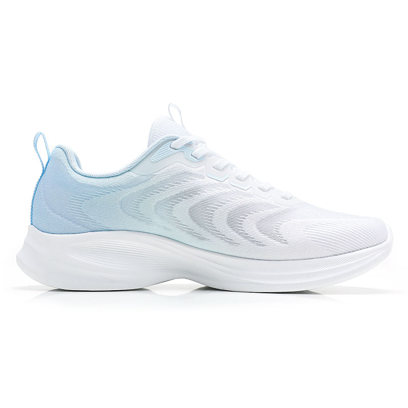 XTEP Breathable Moisture Wicking Low top Casual Running Shoes Men’s Classic White Ripple Blue