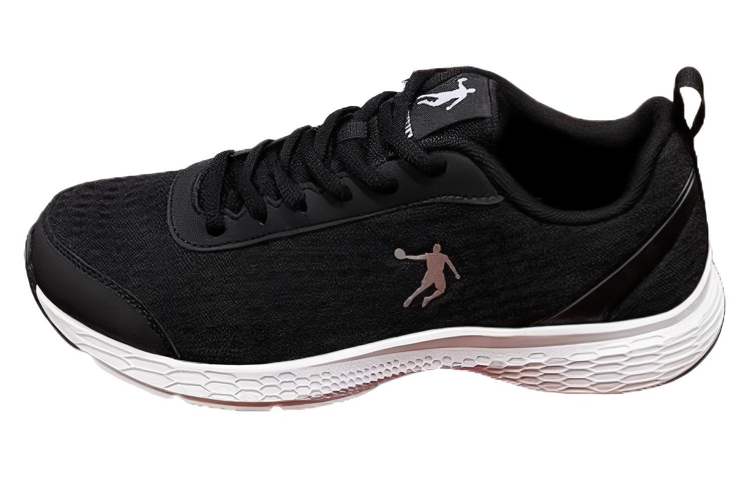QIAODAN Cushioning Slip Resistant Abrasion Resistant Low top Running Shoes Men’s Black