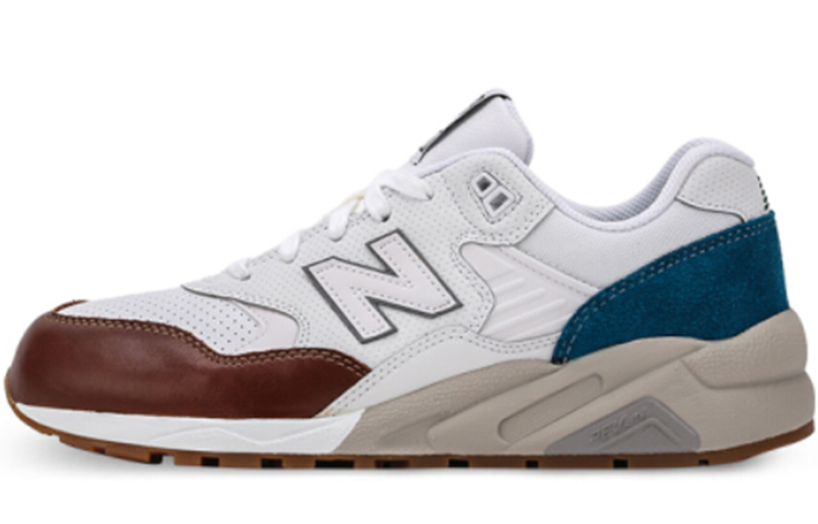 Кроссовки New Balance 580 (белые с синим и коричневым)