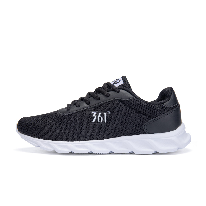 361° Cushioning Abrasion Resistant Cushioning, Wear Resistant Low top Running Shoes Men’s Black White