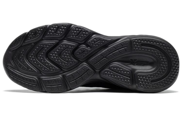 XTEP Comfortable Cushioning Breathable Lightweight Abrasion Resistant Slip Resistant Low top Running Shoes Men’s Black