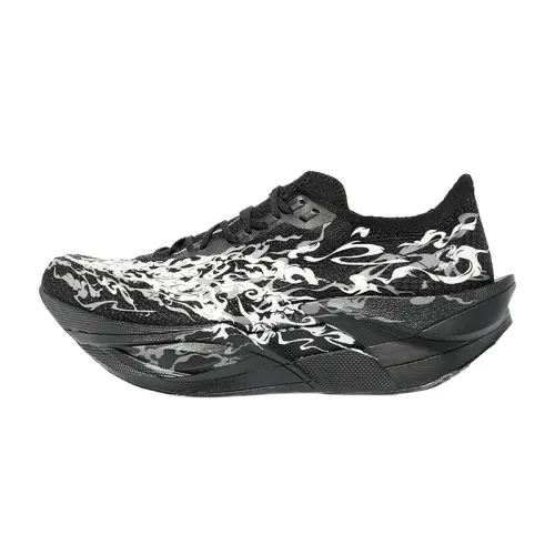 Anta C202 6.0 PRO Cushioning, Wear Resistant Low top Carbon Plate Racing Running Shoes Men's Black White Gray