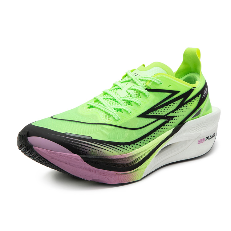 361° Flame 3 .5 Low top Casual Marathon Training Running Shoes Unisex Fluorescent Glossy Finish Green