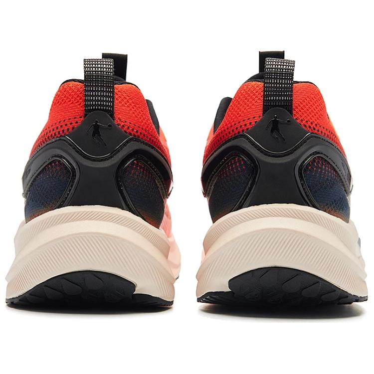 QIAODAN Fabric Abrasion Resistant Slip Resistant Low top Casual Running Shoes Men’s Orange Black