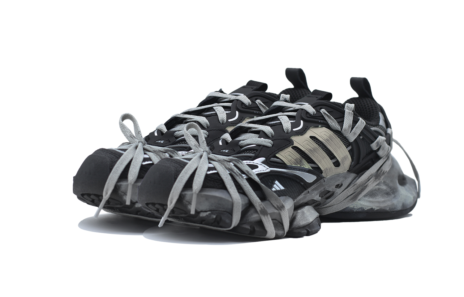 Adidas XLG RUNNER DELUXE Slip Resistant, Abrasion Resistant, Breathable Low top Running Shoes Unisex Black Gray Brown