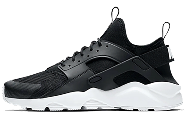 Nike Air Huarache RUN Wallace mesh fabric synthetic leather shock-absorbing non-slip wear-resistant breathable and lightweight low-top casual urban commuting running shoes men's black and white
