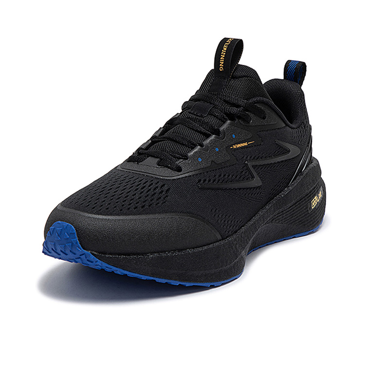 361° Popping Foam Slip Resistant Abrasion Resistant Low top Casual Running Shoes Men’s Obsidian Black Blue