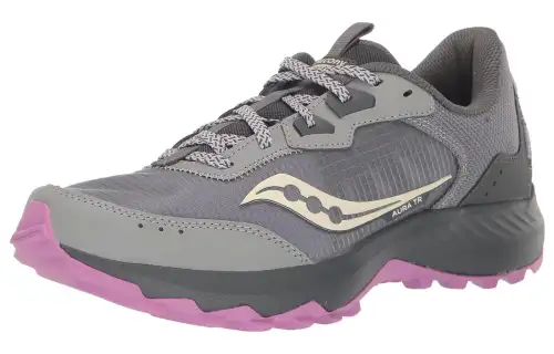 Saucony AURA TR Comfortable Slip Resistant Slip Resistant Low top Running Shoes Women's Gray Pink