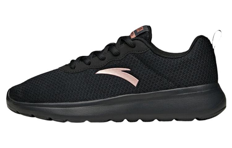 Anta Breathable Mesh Slip Resistant Abrasion Resistant Low top Running Shoes Women’s Black Gold