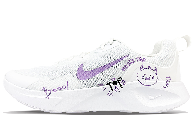 Nike Wearallday Low top Casual Running Shoes Women's Purple White