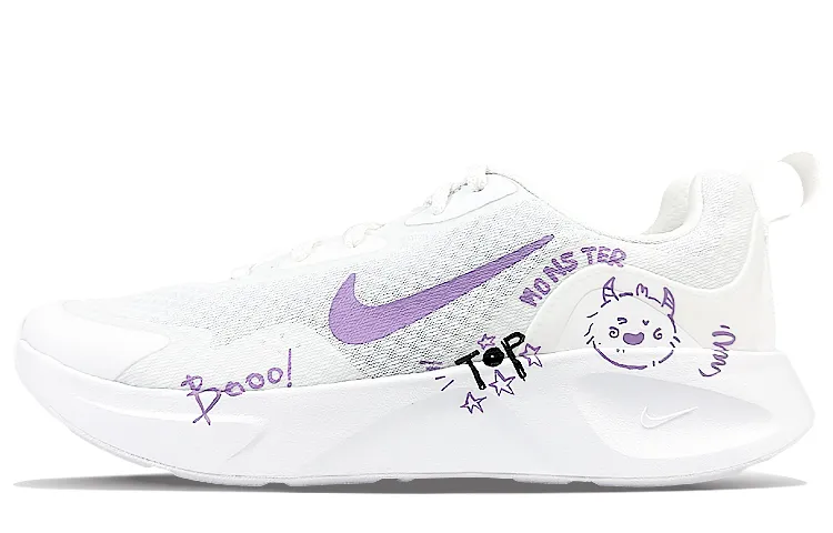 Nike Wearallday Low top Casual Running Shoes Women's Purple White