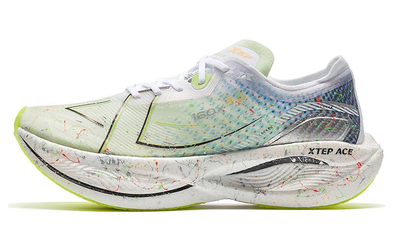 XTEP 160X 3.0 Pro Casual Slip Resistant Abrasion Resistant Low top Sprint Running Shoes Women’s White Green Blue