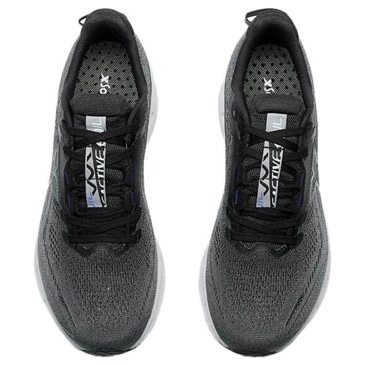 XTEP Cushioning Spin 12 Slip Resistant And Abrasion Resistant Coverage Low top Casual Running Shoes Men’s Black Gray