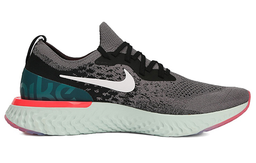 Мужские кроссовки Nike Epic React Flyknit 1 (серо-белые) — фото 2