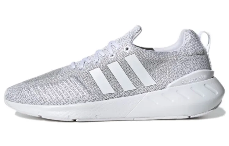 Adidas Originals Swift Run 22 Fabric Slip Resistant Abrasion Resistant Low top Running Shoes Unisex Gray White