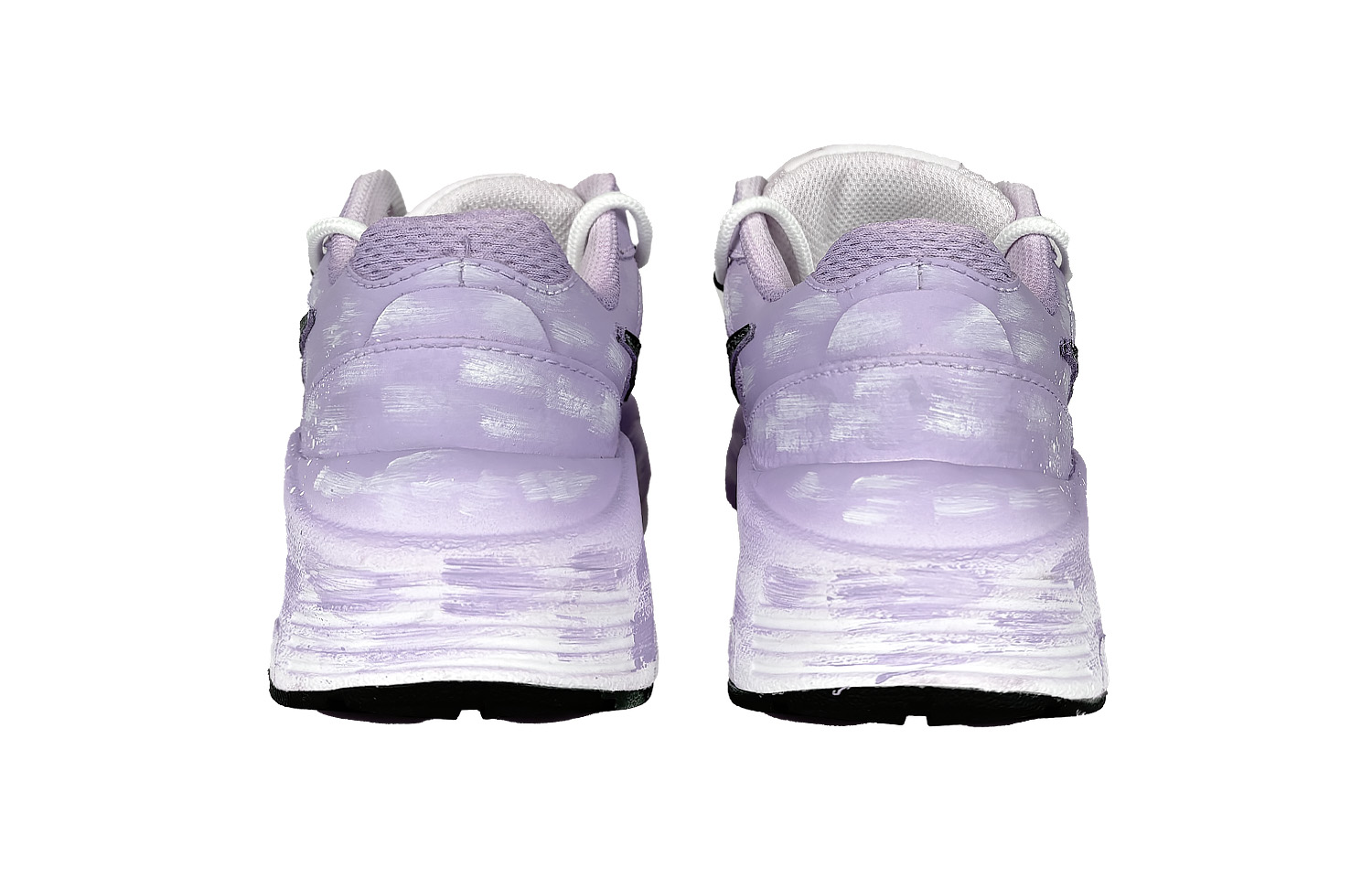 Nike Air Max Fusion Slip Resistant Abrasion Resistant Low top Running Shoes Women’s Purple White