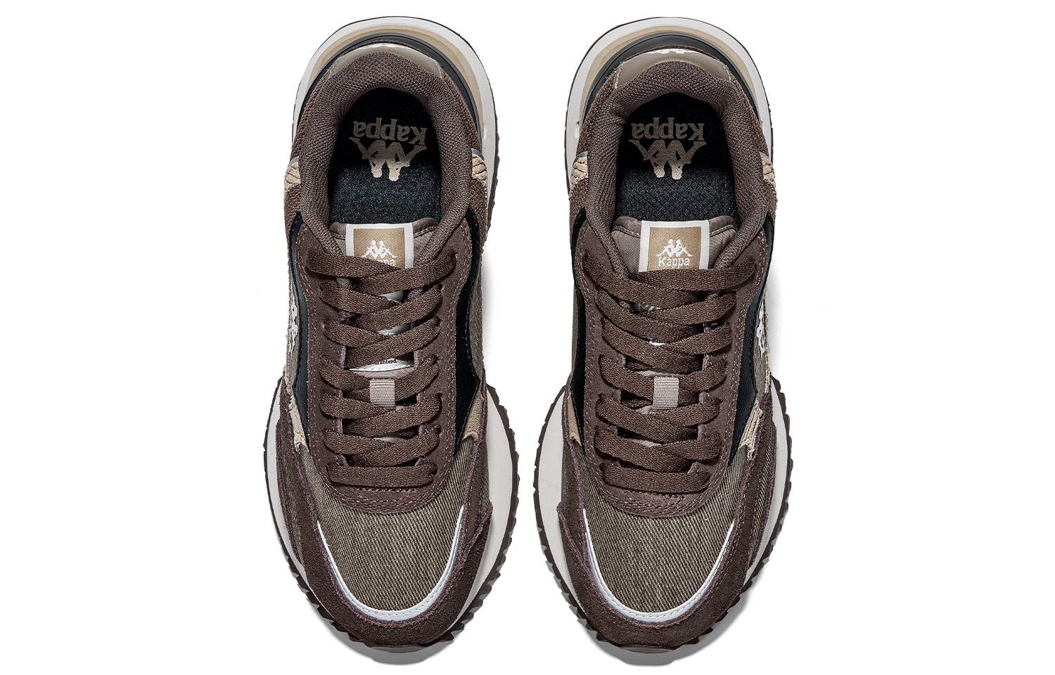 Kappa Slip Resistant Abrasion Resistant Low top Running Shoes Unisex Brown