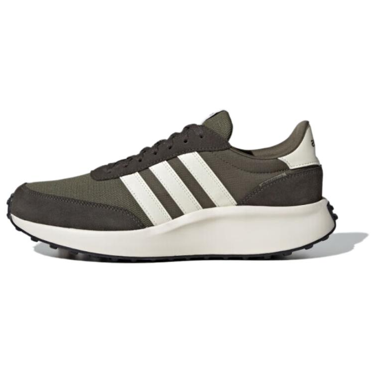 Adidas Run 70S Slip Resistant Abrasion Resistant Low top Casual Running Shoes Men's Olive Green