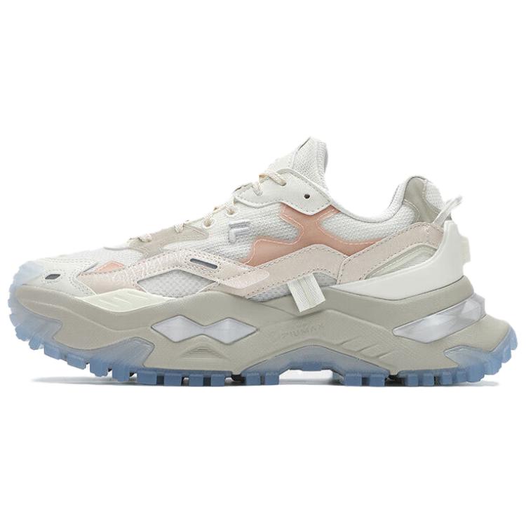 FILA FUSION Bianco Textile, Synthetic Leather Low top Running Shoes Women’s White Pink