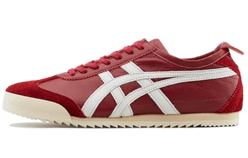 Asics Onitsuka Tiger Mexico 66 Deluxe Nm Burgundy White Women's