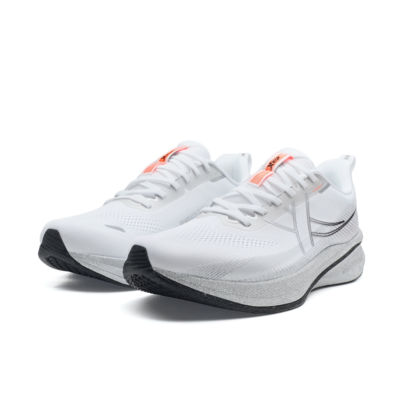 XTEP 360X 2.0 LITE Cushioning Breathable Low top Casual Long Distance Running Sprint Running Shoes Men’s Silver White