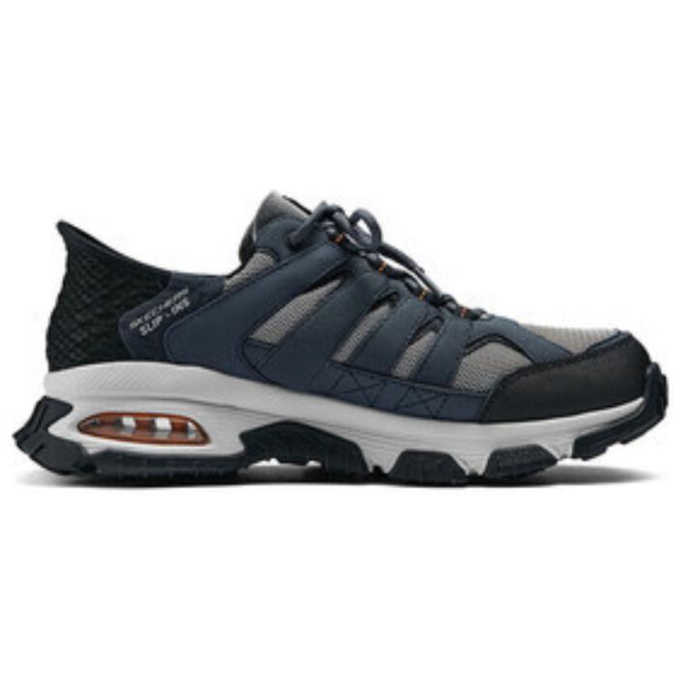 Skechers Fabric Breathable And Lightweight Low top Trail Running Shoes Men’s Black Blue