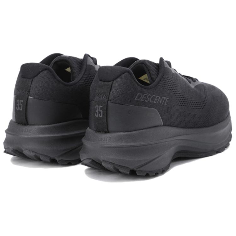 DESCENTE Slip Resistant Abrasion Resistant Low top Running Shoes Unisex Black