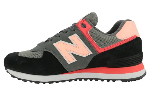 New Balance NB 574 Running Shoes Women's Low Top Black/Gray/Pink