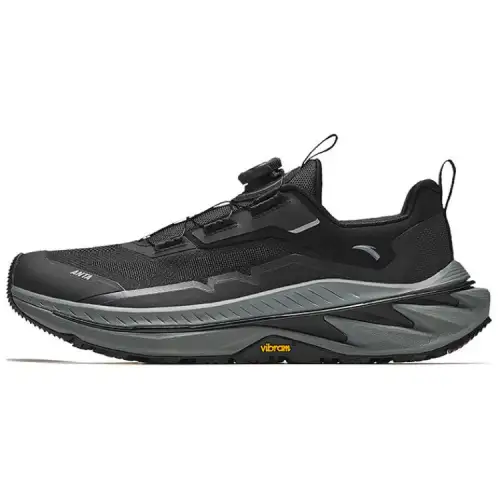Anta Wilderness PRO Fabric Slip Resistant Abrasion Resistant Low top Running Shoes Men's Black Gray