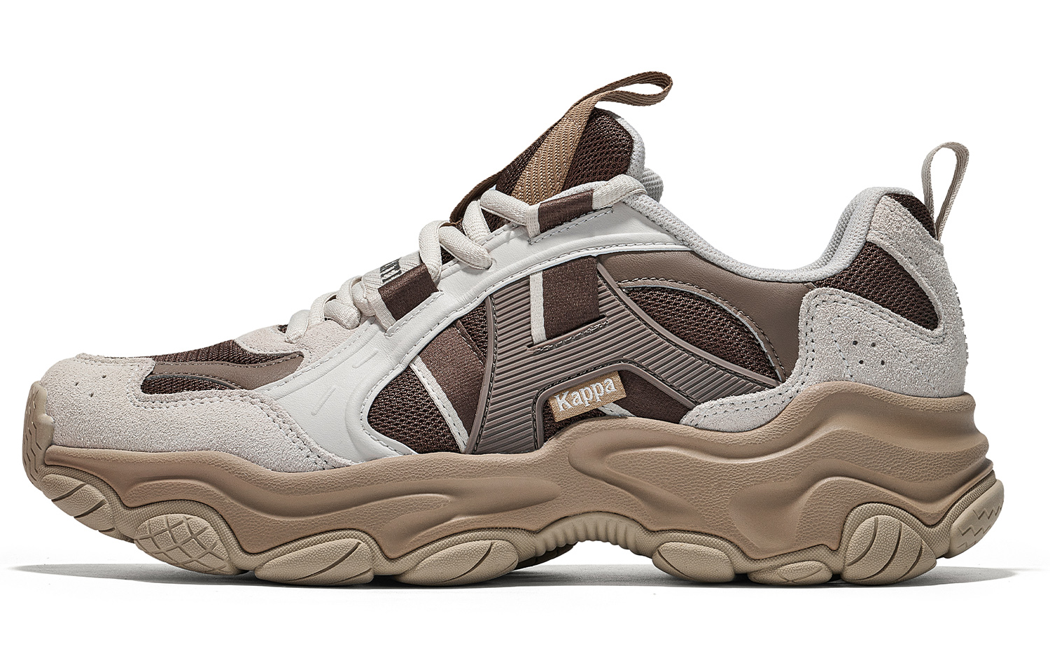 Kappa Slip Resistant Low top Running Shoes Unisex Brown Gray