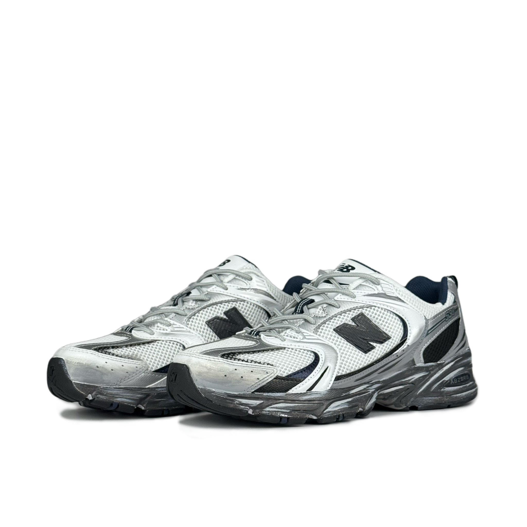 New Balance NB 530 Fabric Abrasion Resistant Low top Casual Running Shoes Unisex White Gray