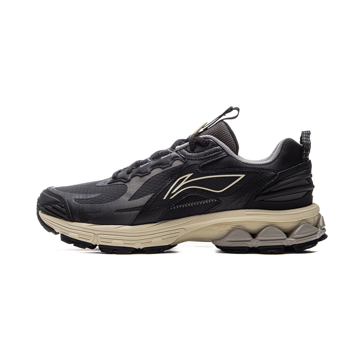 Li Ning Fuyao 2.0 Trail Fabric Slip Resistant Abrasion Resistant Low top Casual Running Shoes Men’s Black